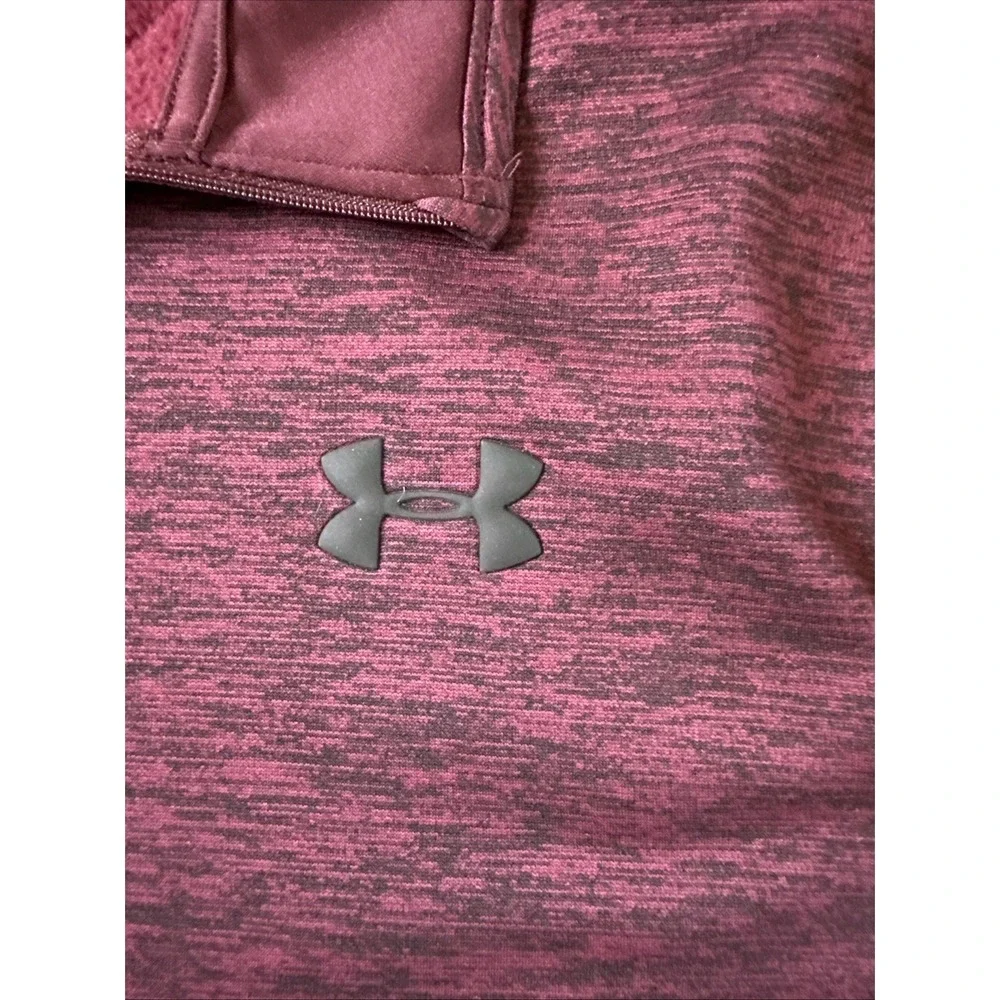 Under Armour Men's Quarter Zip Performance‎ Loose Coldgear Purple Size L